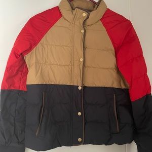 Tri Colored alpine lightweight puffer jacket